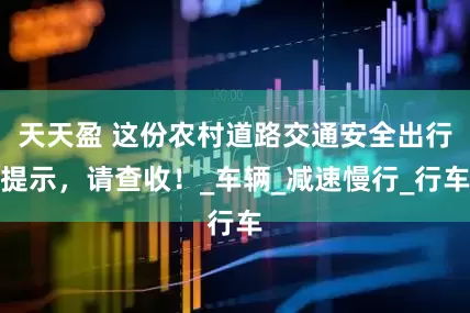天天盈 这份农村道路交通安全出行提示，请查收！_车辆_减速慢行_行车