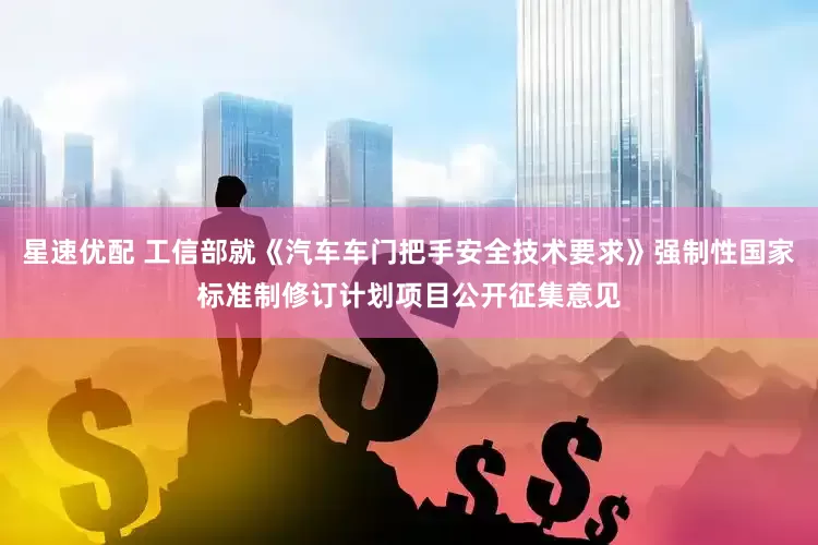 星速优配 工信部就《汽车车门把手安全技术要求》强制性国家标准制修订计划项目公开征集意见