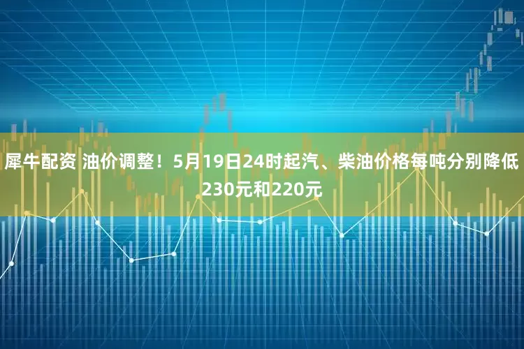 犀牛配资 油价调整！5月19日24时起汽、柴油价格每吨分别降低230元和220元